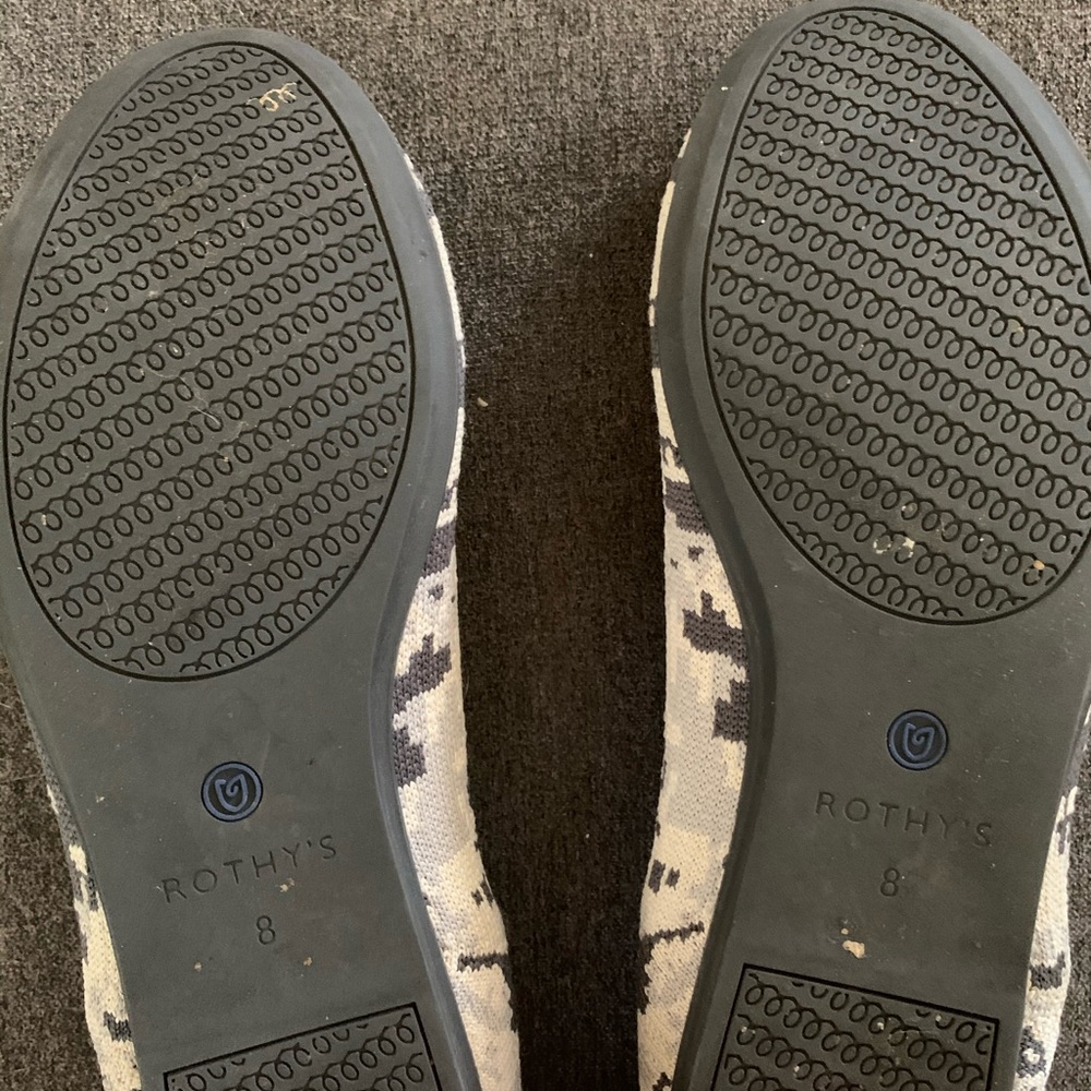 Retired ➡️➡️Grey Botanicamo Flat Rothys ! - Picture 6 of 11